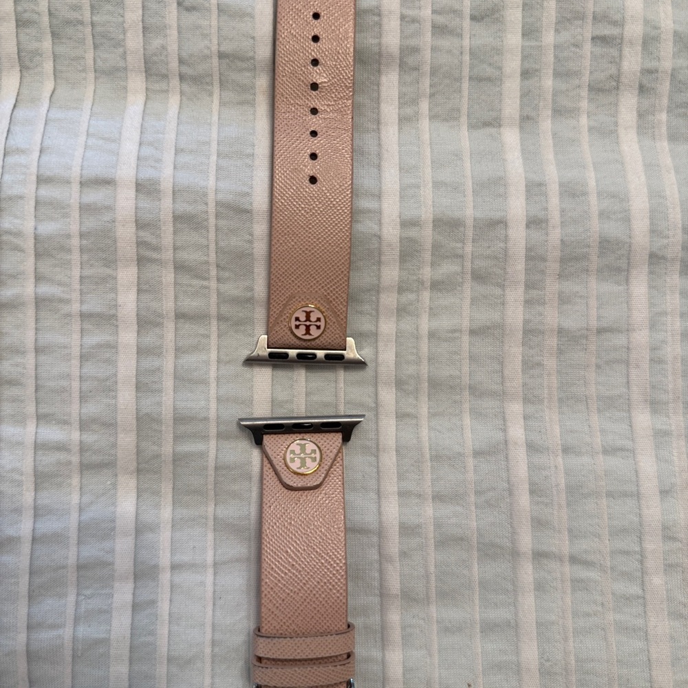 Tory Burch tan Leather Apple Watch Band